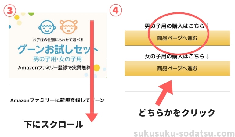 グーンお試しセットの説明